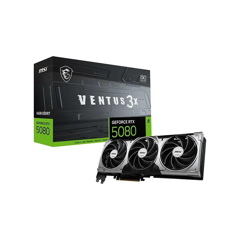 MSI GeForce RTX 5080 16G VENTUS 3X OC  (Sans emballage) MSI GeForce RTX 5080 16G VENTUS 3X OC  (Sans emballage)